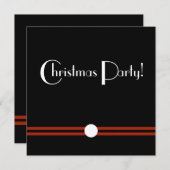 Art Deco-kerstfeest in zwart-wit Kaart (Voorkant / Achterkant)