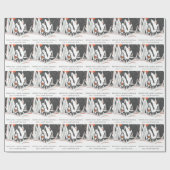 Art Deco Kerstmis Vintage Cadeaupapier (Vlak)