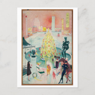 Art Deco Kerstschilderij van Florine Stettheimer Feestdagenkaart