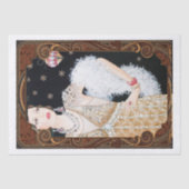 Art Deco-kerstvrouw-ontkoppeling Tissuepapier (Voorkant)