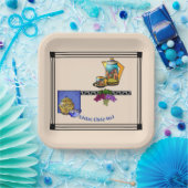 Art Deco Keukenbistro Gepersonaliseerd Papieren Bordje (Feest)