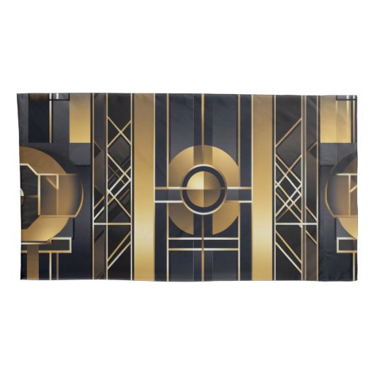 Art Deco King Pair Kussensloop (Achterkant-Rechts)