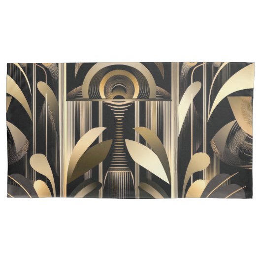 Art Deco King Pair Kussenslopen (Voorkant-Links)