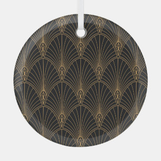 Art deco: klassiek geometrisch patroon. glas ornament