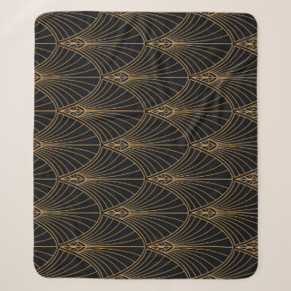 Art deco: klassiek geometrisch patroon. sherpa deken
