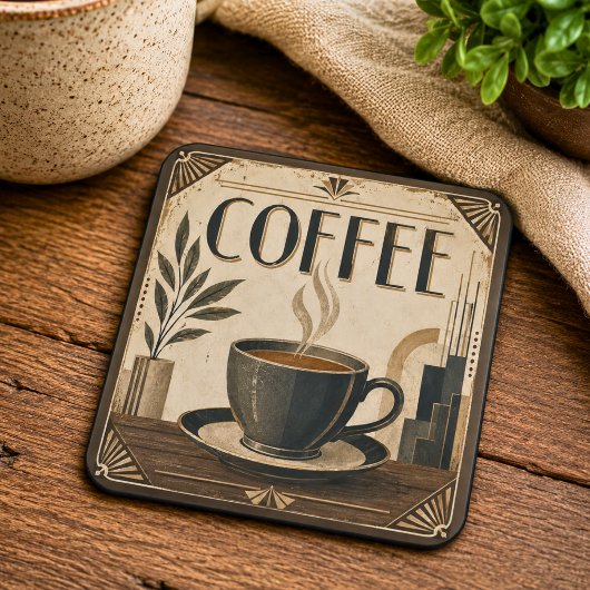 Art Deco koffie  Bier Onderzetter