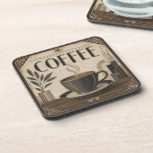 Art Deco koffie  Bier Onderzetter (Linkerzijde)