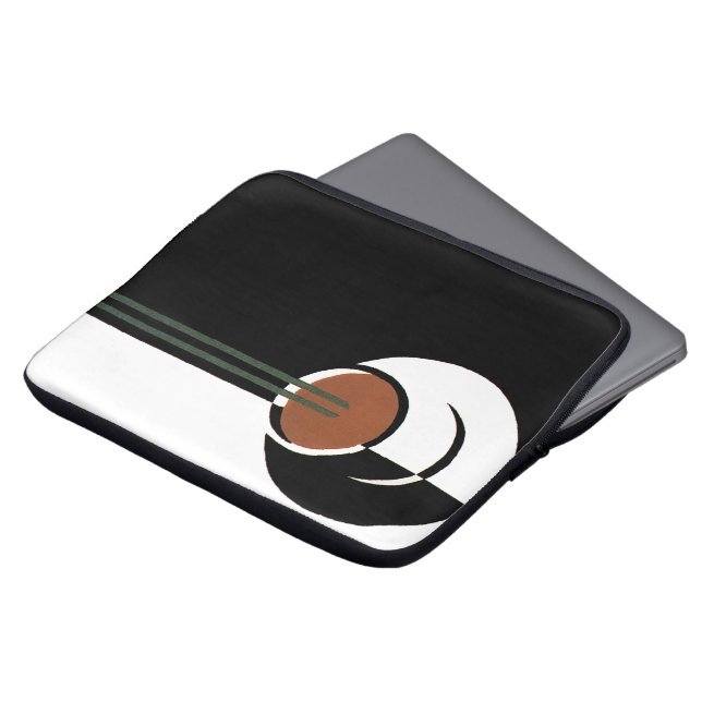  Art Deco, Koffiebeker met stoom Laptop Sleeve (Voorkant top)