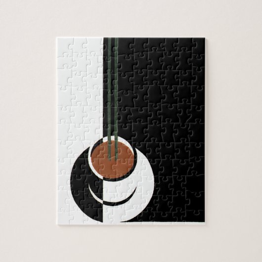  Art Deco, Koffiebeker met stoom Legpuzzel (Verticaal)