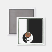  Art Deco, Koffiebeker met stoom Magneet (Voorkant / Achterkant)