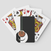 Art Deco, Koffiebeker met stoom Pokerkaarten (Achterkant)