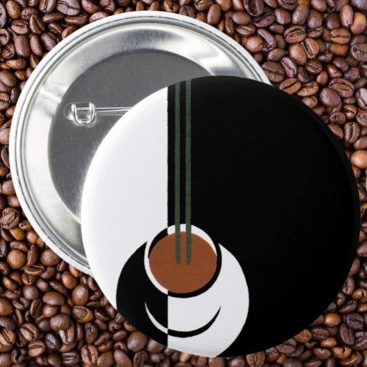  Art Deco, Koffiebeker met stoom Ronde Button 5,7 Cm