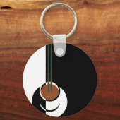  Art Deco, Koffiebeker met stoom Sleutelhanger (Achterkant)