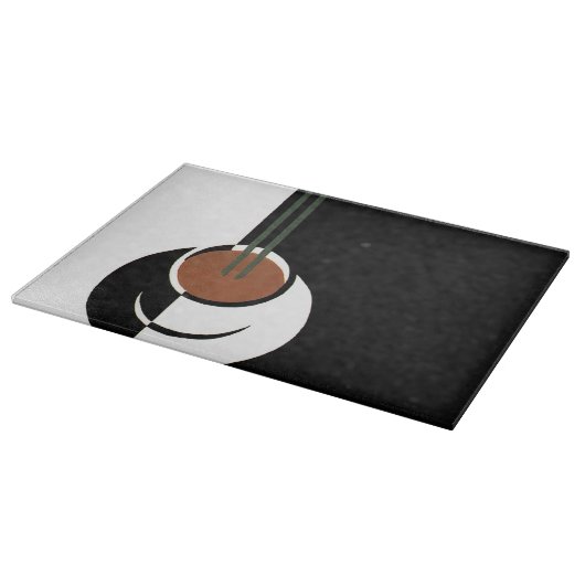  Art Deco, Koffiebeker met stoom Snijplank (Hoek)