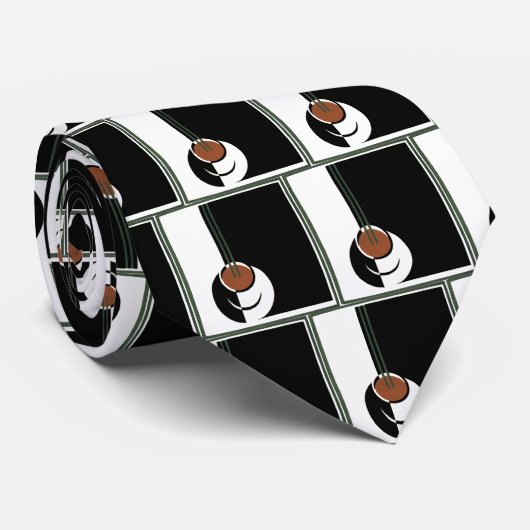 Art Deco, Koffiebeker met stoom Stropdas (Opgerold)