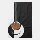 Art Deco, Koffiebeker met stoom Theedoek (Verticaal)
