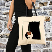 Art Deco, Koffiebeker met stoom Tote Bag