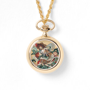 Art Deco Koi eWatch Horloge