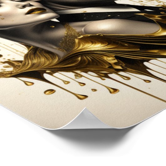 Art Deco koppel Poster (Hoek)