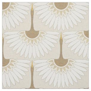 Art Deco kranen amandel Stof