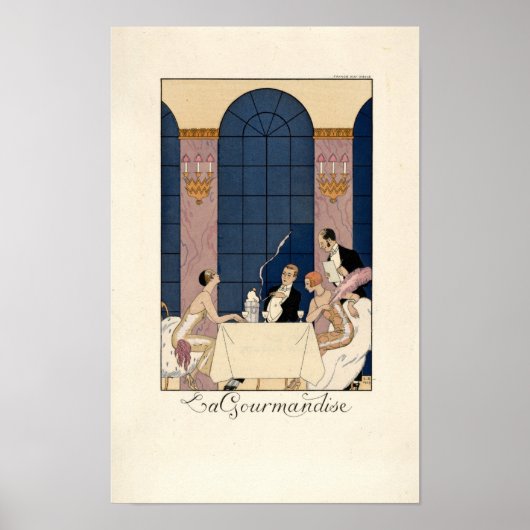 Art Déco "La Gourmandise" de George Barbier (Devant)