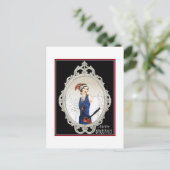 Art Deco Lady 1920s Briefkaart (Staand voorkant)