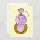 ART DECO LADY BRIEFKAART (Voorkant / Achterkant)