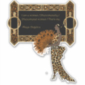 Art Deco Lady Empowerment Quote Sticker (Voorkant)