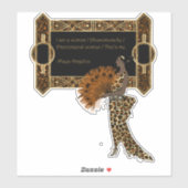 Art Deco Lady Empowerment Quote Sticker (Vel)