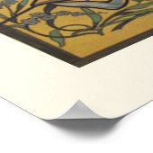 Art Deco Lady en Flowers Poster (Hoek)