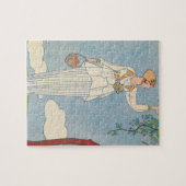 Art Deco Lady - Het oogsten van fruit. Legpuzzel (Horizontaal)