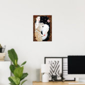  Art Deco Lady in Window Poster (Thuiskantoor)