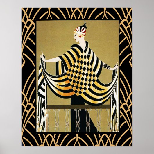 Art Deco Lady Poster (Voorkant)