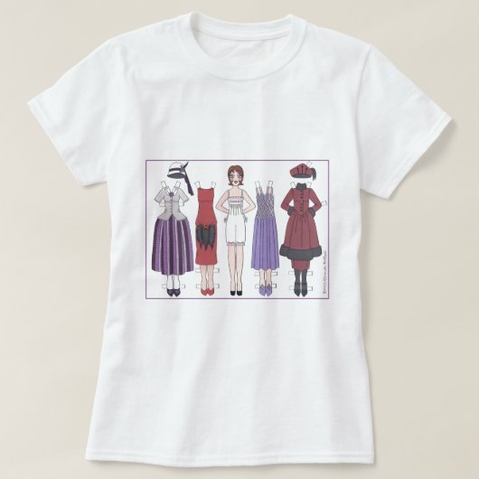 Art Deco Lady van de papieren dollar t-Shirt uit d (Design voorkant)