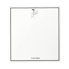 Art Deco Lady's Hand Holding Champagne Glass Notitieblok