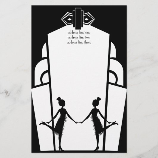 Art-Deco-lappers Briefpapier (Voorkant)