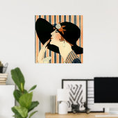 Art Déco "Le Casquette noir" par George Barbier (Bureau à domicile)