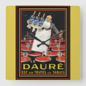 Art Deco Le Daure Ad Wall klok (Voorkant)