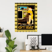 Art deco Les Automobiles Poster (Thuiskantoor)