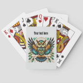Art Deco liefhebbers aanpasbare Uil Pokerkaarten (Achterkant)