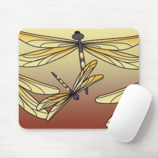 Art Deco-ligonfly-muispad Muismat (Met muis)