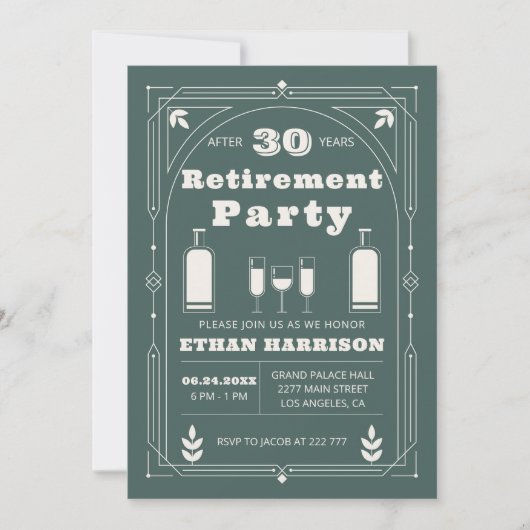 Art Deco-Lijst Kaart (Voorkant)