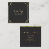 Art Deco-Lijst Vierkante Visitekaartje (Voorkant / Achterkant)