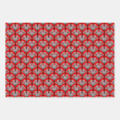 Art Deco Lily, Cobalt Blue, Deep Red en Oranje Inpakpapier Vel (Voorkant)