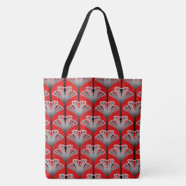 Art Deco Lily, Deep Red en Grey/Grey Draagtas