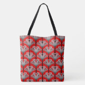 Art Deco Lily, Deep Red en Grey/Grey Draagtas (Achterkant)