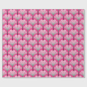 Art Deco Lily, Fuchsia Pink en Silver Grey Cadeaupapier (Vlak)