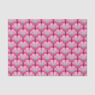 Art Deco Lily, Fuchsia Pink en Silver Grey Tissuepapier