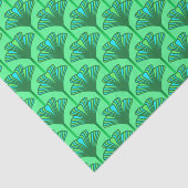 Art Deco Lily, Jade Green en Turquoise Tissuepapier (Detail)
