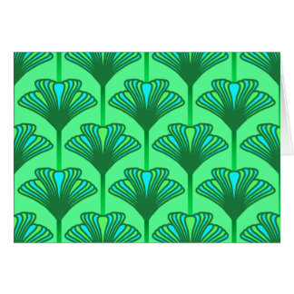 Art Déco Lily, Jade Green et Turquoise
